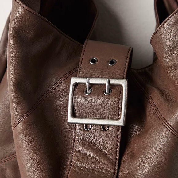 Free people Shoreditch Brown Leather Tote Bag - Picture 5 of 5